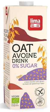 Băutură de ovăz nu conține zahăr fără gluten BIO 1000 ml - LIMA